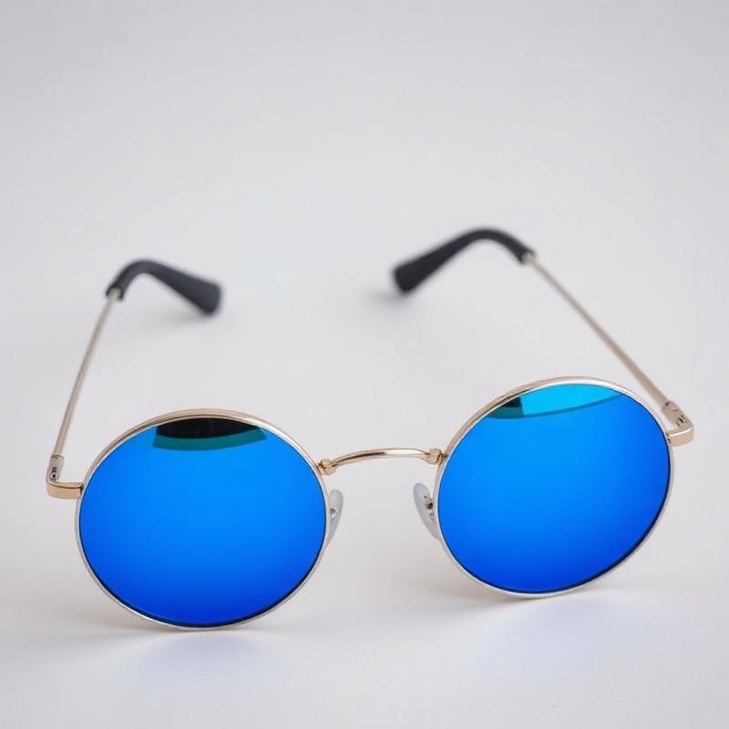 Round Bleu Miroir